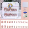 Venta Directa Personalizada de Fábrica Uñas Cortas, Medias y Largas para Manicura, Uñas Portátiles de Fototerapia Hechas a Mano, Pegatinas para Uñas, Estilo de Lujo Accesible 24 Piezas