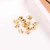 Diy Accesorios de Cuentas de Joyería Cobre Puro Colgante Chapado Oro Verdadero 18K Torcido Triangular Agujero Grande Cuentas Rectas Cuentas Sueltas