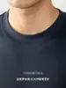 200 Peças! Camiseta Masculina de Algodão Mercerizado com Amônia Líquida, Fio de Alta Contagem, Gola Redonda, Manga Curta, Cor Sólida, Verão 2026, Alta Qualidade, Fresca e Respirável