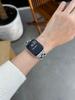 Adecuado para la nueva correa de cuero con lazo de diamante avanzada para Apple Watch AppleWatch9876 correa de reloj para mujer nicho