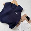 Suéter para niños, chaleco, primavera 2025, nuevo, top combinable, elegante, de punto para bebé, moda para mujer