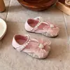 Zapatos de Princesa para Niñas 2026 Primavera y Otoño Nuevo Estilo Lazo de Perla Zapatos Infantiles Suela Suave Modernos Zapatos para Niños Pequeños