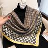 Bufanda Cuadrada Grande Nueva Elegante Estilo Coreano Primavera y Otoño Bufanda de Seda para Mujer Chal Largo para Aire Acondicionado Bufanda Protectora Solar de Verano