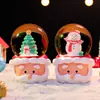 Nuevo producto transfronterizo: Adorno de bola de cristal de Papá Noel para decoración de dormitorio, luz pequeña que realza el ambiente, regalo navideño festivo