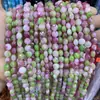 8mm Contas Redondas Facetadas de Pedra Natural Calcedônia Colorida Pedra Olho de Tigre Cristal Rosa Contas Artesanais Pulseira DIY Colar Pingente