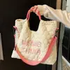 Bolsa Grande de Otoño 2025 para Estudiantes y Viajes Diarios, Bolso Tote de Mano para Mujer, Bolso de Hombro con Bordado de Letras, Bolso Cruzado