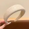 Diadema de Esponja Color Café Otoño Invierno para Mujer Estilo Coreano Uso Diario Versátil Diadema Alta para la Frente para Lavarse la Cara Atadura de Pelo Pinza para el Cabello