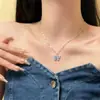 Collar de mariposa de doble capa original de verano, accesorio de alta calidad, ligero y lujoso, gargantilla de cadena de clavícula con nicho para mujer