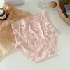 Braguitas de satén de algodón puro para mujer, de talle alto, con encaje, diseño transpirable y entrepierna extendida, que no aprietan los glúteos. Braguitas triangulares.