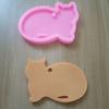 Molde de yeso para aromaterapia de coche con forma de gatito, llavero, molde de silicona líquida, molde para chocolate y fondant