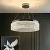 Lustre circular de cristal moderno, luminária de cristal para sala de estar, iluminação feita sob medida para casas modelo de villa duplex
