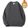 Sudadera Gris Copo de Nieve 400g Versátil Texturizada Cuello Redondo para Hombre, Sin Capucha, Manga Larga para Pareja, Corte Holgado, Algodón Chino, Casual