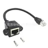 Cable de Red Macho a Hembra RJ45 8P8C Cabezal de Cristal a RJ45 con Tornillos para Fijar la Base Hembra Cable de Red de Transmisión