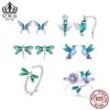 Aifule nuevo traje de joyería serie animal historia de primavera s925 plata de ley chapado en platino aretes joyería para mujer