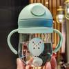 Vaso de agua infantil con pajita y asa para bebé, con bola de gravedad, de plástico para PC