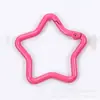 Hebilla de Resorte de Estrella de Cinco Puntas Pintada de Metal Colorida Accesorios para Joyería Llavero DIY Hecho a Mano Anillo de Conexión Colgante Venta al por Mayor