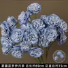 Flores artificiales Azul Niebla Salón de Bodas Flores de Seda Arreglo Floral de Boda Peonía Azul Rosa Abanico de Niebla Palma