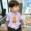 Camiseta de manga larga para niño, nuevo modelo otoño 2026, playera básica de algodón puro para niños, top estiloso para niños, dos piezas para primavera y otoño