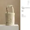 Bolsa de Almacenamiento para Juego de Té, Bolsa para Juego de Té de Viaje al Aire Libre, Bolsa de Almacenamiento Redonda Grande Tipo Cubo, Bolsa Portátil para Almacenamiento de Juego de Té