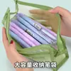 Estuche de Malla Transparente para Lápices al por Mayor para Empresas Estudiantes Estuche para Papelería de Gran Capacidad Estuche de Almacenamiento para Niños Papelería de Sentido Avanzado