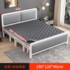 Cama plegable para el hogar, cama doble, alquiler de casa, almuerzo, siesta, cama de hierro portátil simple para adultos, cama individual resistente y duradera