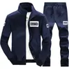Conjunto Esportivo Masculino Cardigã 2026 Novo Estilo Jaqueta Calça Casual Seta Moletom Calça Longa Conjunto de Duas Peças