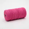 Amazon transfronterizo cuerda de hilo de algodón con núcleo de color de 3 mm bolsa hecha a mano hilo trenzado ropa textil para el hogar cuerda fina de hilo de algodón