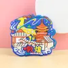 Imanes de nevera de goma blanda de PVC, diseño de dibujos animados 3D, pegatinas magnéticas, con ciudades chinas, un artículo de regalo creativo y moderno