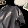 Camiseta de manga corta de verano 2024 para hombre y mujer, estilo informal, holgada, con estampado de letras, a la moda, combinable con todo, de media manga