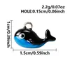 Aço inoxidável 316 dopamina desenho animado fofo pingente de animal esmaltado à mão acessórios de design componentes de joias DIY