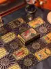 Cartas de Tarô Waite Mini Douradas Clássicas, 78 Cartas, Portátil e à Prova d'Água