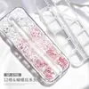 Acessórios para Unhas Laço Fita de Ballet Borboleta de Resina Acessórios de Unha Vestíveis Decoração Caixa com 12 Compartimentos