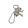 Nuevo Colgante de Llave con Lazo Plateado Fresco Corazón Hueso de Serpiente Lanyard para Teléfono Encanto para Bolso Venta al por Mayor
