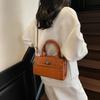 Bolso de Mano Cuadrado Pequeño Cruzado Estilo Nuevo Estético Texturizado Retro 2025 Moda Casual Gran Capacidad Tendencia Europea y Americana Patrón de Cocodrilo