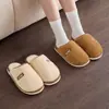 Chinelos de algodão para outono e inverno, masculinos e femininos, para uso interno, proporcionando calor, resistência ao escorregamento e conforto nos pisos da casa.