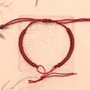 Pulsera Semi-terminada para ensartar cuentas, Hebilla de seguridad simple, Nudo Vajra simple, Pulsera tejida a mano, Hilo rojo para el año zodiacal de hombres y mujeres
