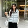 Chaleco de Algodón con Capucha de Nuevo Estilo Otoño/Invierno 2026, Moda Estilo Coreano, Abrigo Corto Cálido y Holgado para Mujer