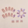 Cuadrado morado de amor dulce francés para chica, no pasa de moda, versátil, estilo ins europeo y americano, uñas postizas para uso diario, venta al por mayor