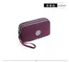 2022 Nova Bolsa de Mão Simples de Lona com Zíper de Três Camadas em Tecido Oxford e Nylon para Celular, Moedas e Cartões