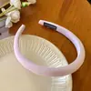 Faixa de Cabelo Esponjosa Cor Macaron Feminina Nova Primavera 2025 Simples Moda Acessório de Cabeça Pressão Alta no Topo do Crânio Cabelo Faixa de Cabelo Versátil