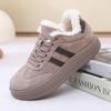 Novos Tênis de Treino Plataforma de Pelúcia Alemães para Mulheres Tênis de Solado Grosso Versáteis Sapatos de Algodão para Mulheres Tênis Esportivos Casuais Retrô Sapatos Quentes para Mulheres