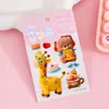 Pegatinas 5D tridimensionales con relieve para niñas, dibujos animados infantiles, autoadhesivas, impermeables, decoración DIY para funda de teléfono, patrones pequeños