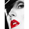 Venta Caliente Transfronteriza Labios Rojos Belleza Lienzo Dormitorio Pintura Colgante Sala de Estar Personaje Blanco y Negro Pintura Cafetería Decoración de Pared Núcleo de Pintura