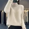 Suéter folgado, tricô casual, 02025, gola alta discreta, camada interna, camada base espessa, feminino, 10% lã, novo estilo, transfronteiriço, cinza