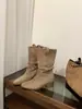 Botines estilo Martin para mujer petite, que aumentan la altura interior, de caña media, para la primavera/otoño 2025, botines cortos de tacón alto para combinar con faldas