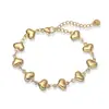 Aogu Moda Europea y Americana Transfronteriza Más Vendida Elegante y Sencilla Pulsera de Acero Inoxidable con Corazón para Mujer Nicho Versátil No se Desvanece Joyería de Mano