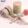 Tiras Pequeñas de Tela Floral Prensada, Cintas Tejidas, Cintas Compuestas para Lazos Hechos a Mano de Bricolaje, Accesorios para el Cabello y Decoraciones de Bricolaje