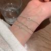 Moda Estilo Coreano Exquisito Zircônia Irregular Camadas Pulseira Elegante Ferradura Bracelete Joia para Mulheres Festival do Barco-Dragão Uso em Camadas Transfronteiriço