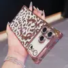 Estampado de Leopardo Brillo Succión Magnética Adecuado para Funda de Teléfono Móvil Iphone17 Borde Recto Cuatro Esquinas Anticaída Todo Incluido Apple 16 Anticaída Funda Suave
