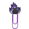 Marcapáginas de PVC de gato negro de dibujos animados, clip para papel colorido, papelería creativa para estudiantes, clip para papel grande de gato lindo transfronterizo